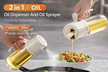 Oil Spray Bottle 2 Piece Set - 470ML