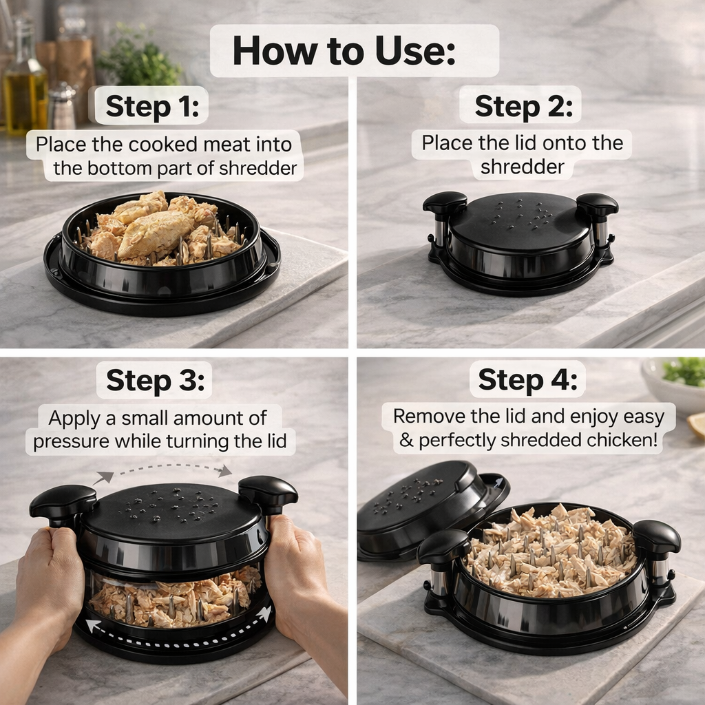 Transparent Food Shredder for Cooked Chicken/Meat